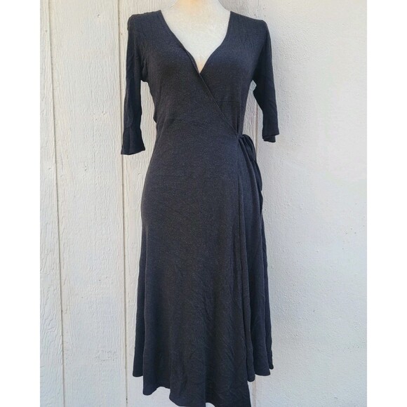 Eileen Fisher Dresses & Skirts - Eileen Fisher Womens wrap dress size PP( sz 2-4) brown 3/4 sleeve